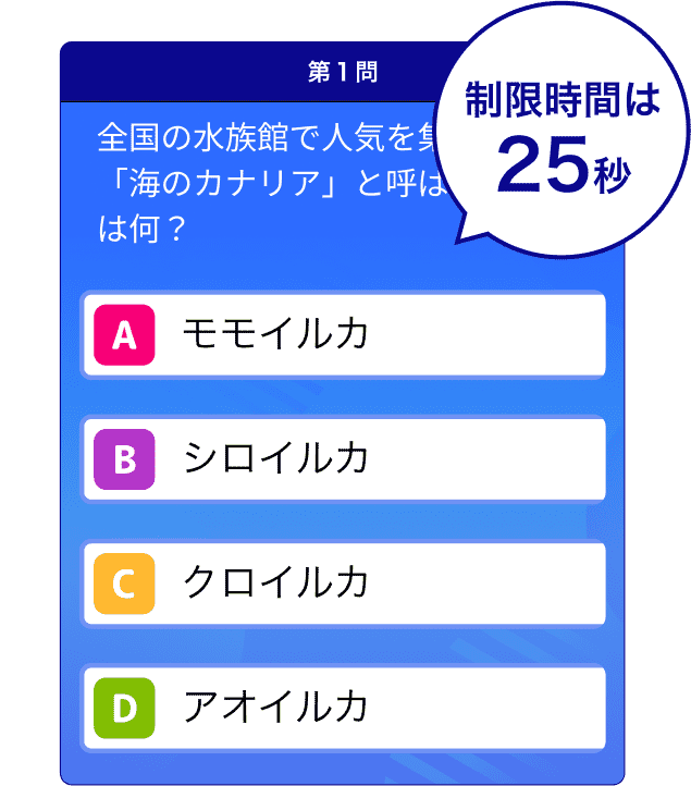 クイズはこんな問題が出ます!制限時間は15秒!直感とひらめきが時には必要!