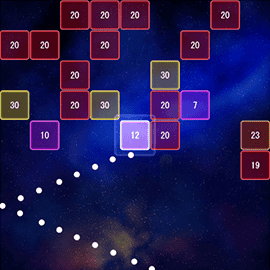パズルゲーム｜連続ブロック崩し
